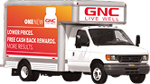 onsite-marketing-lg Image of a truck with advertisements being displayed on it.